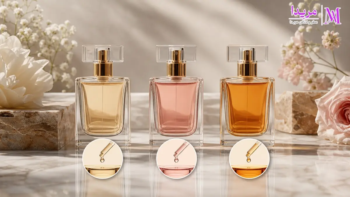 تفاوت ادوپرفیوم (EDP)، ادوتویلت (EDT) و پرفیوم چیست؟ راهنمای کامل انواع غلظت عطر
